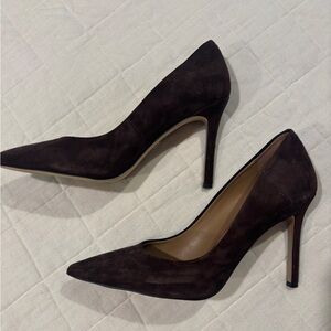 Sam Edelman Pointed Toe Suede Dark Brown